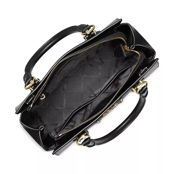 Michael Kors Studded Leather and Leopard Print Satchel - LIKE NEW! - Picture 3 of 14